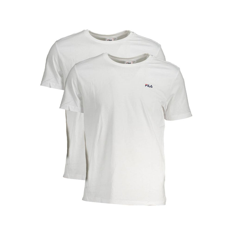 Fila White Cotton T-Shirt - Comfortable and Stylish