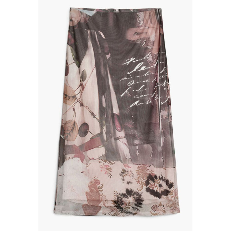 Desigual Beige Polyester Midi Skirt for Women