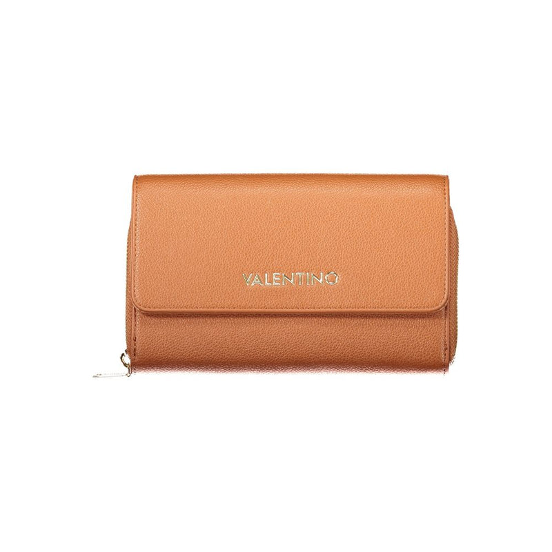 Mario Valentino Brown Polyethylene Wallet with Removable Chain Strap