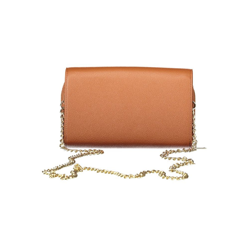 Mario Valentino Brown Polyethylene Wallet with Removable Chain Strap