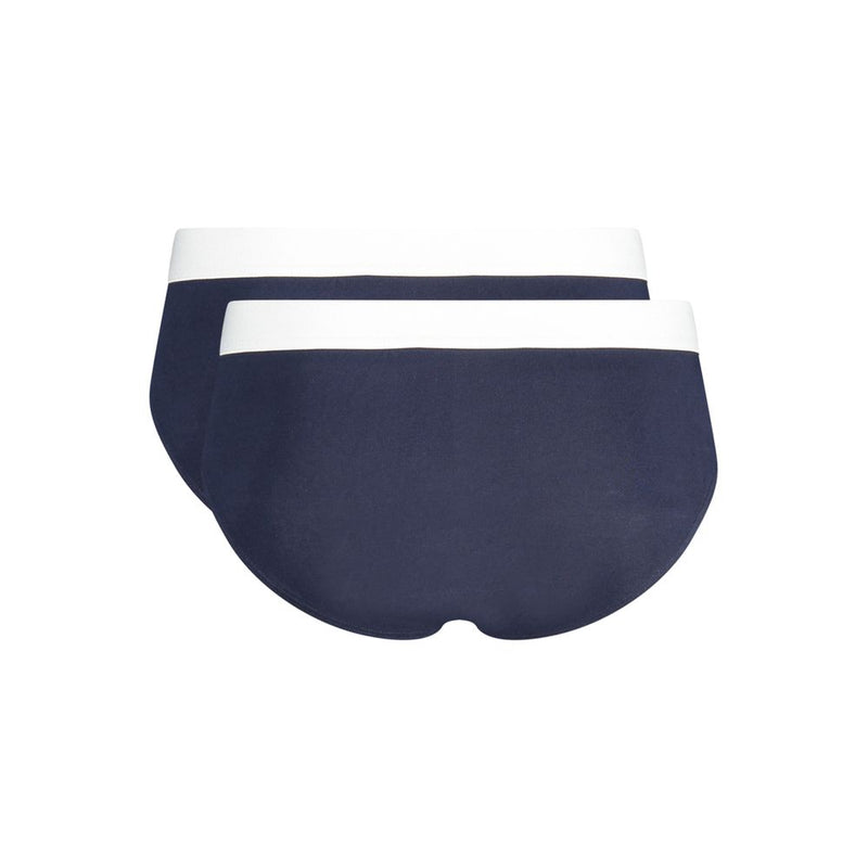 Trussardi Blue Cotton Briefs - Comfortable Bi-Pack for Men
