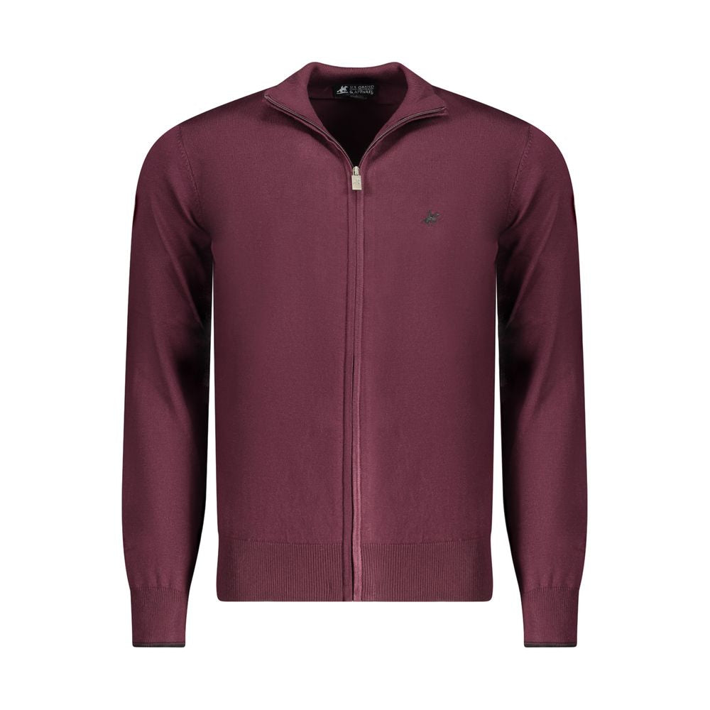U.S. Grand Polo Red Nylon Cardigan