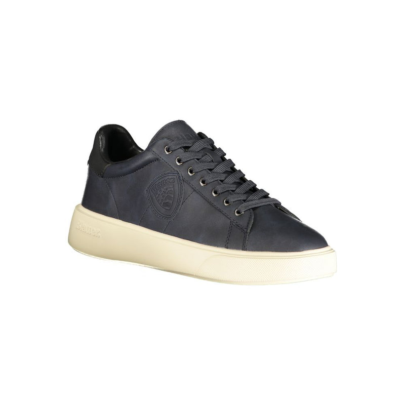 Blauer Blue Polyester Low Top Sneakers for Men