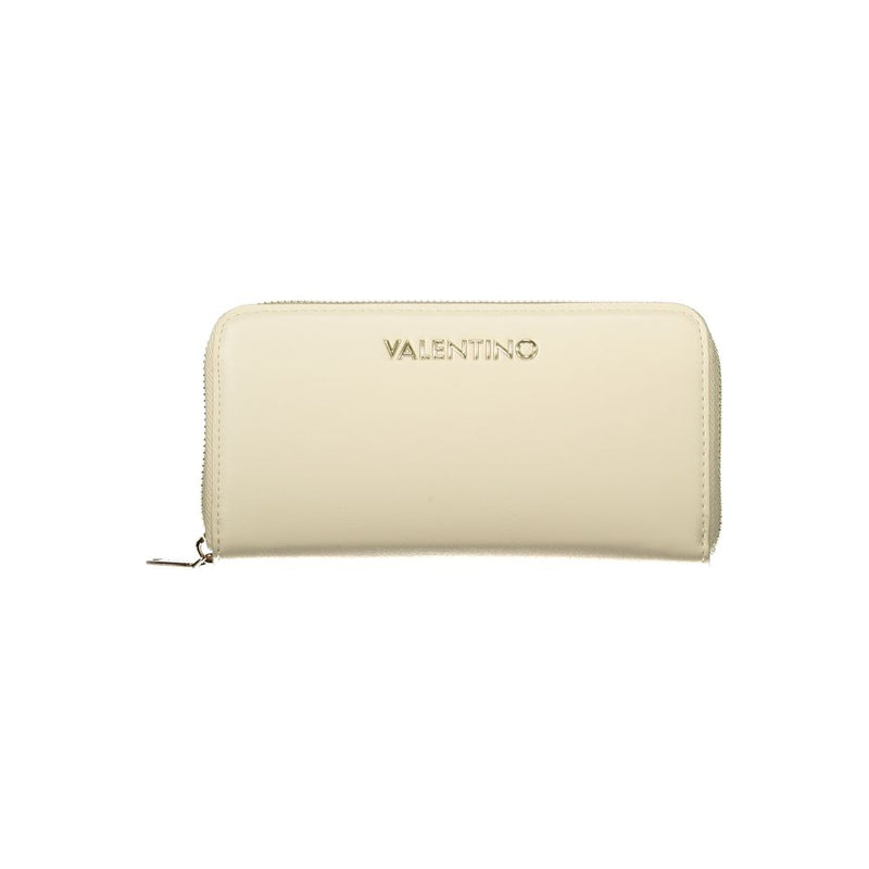 Mario Valentino Beige Polyethylene Wallet with Multiple Compartments