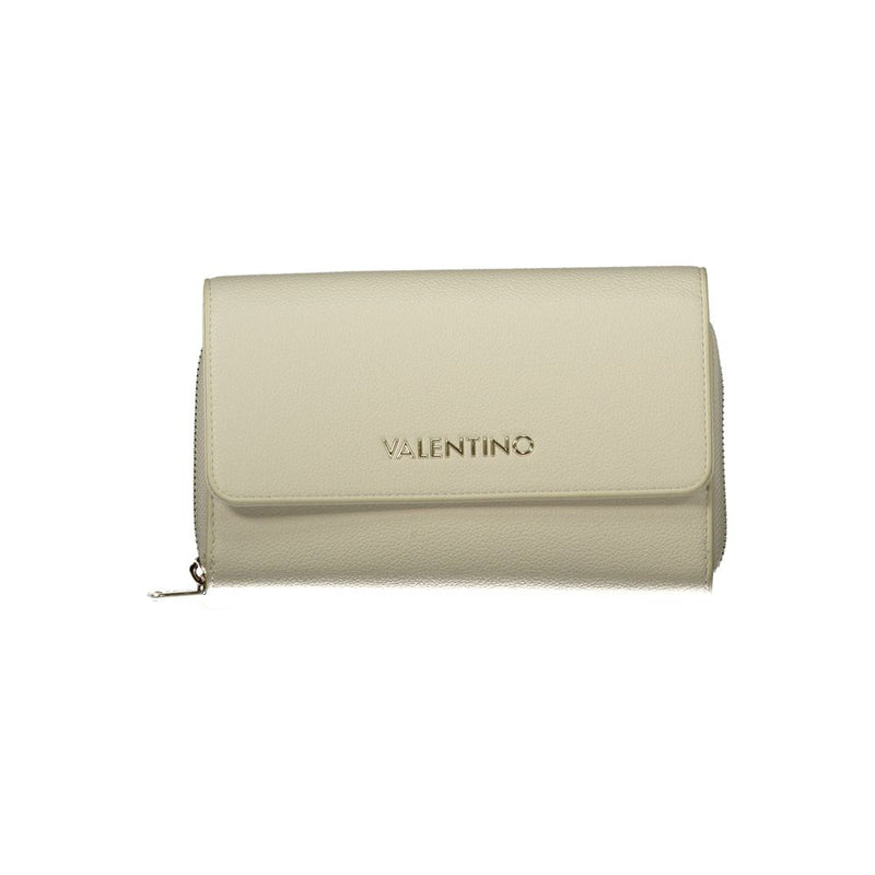 Mario Valentino Beige Polyethylene Wallet with Removable Chain Strap