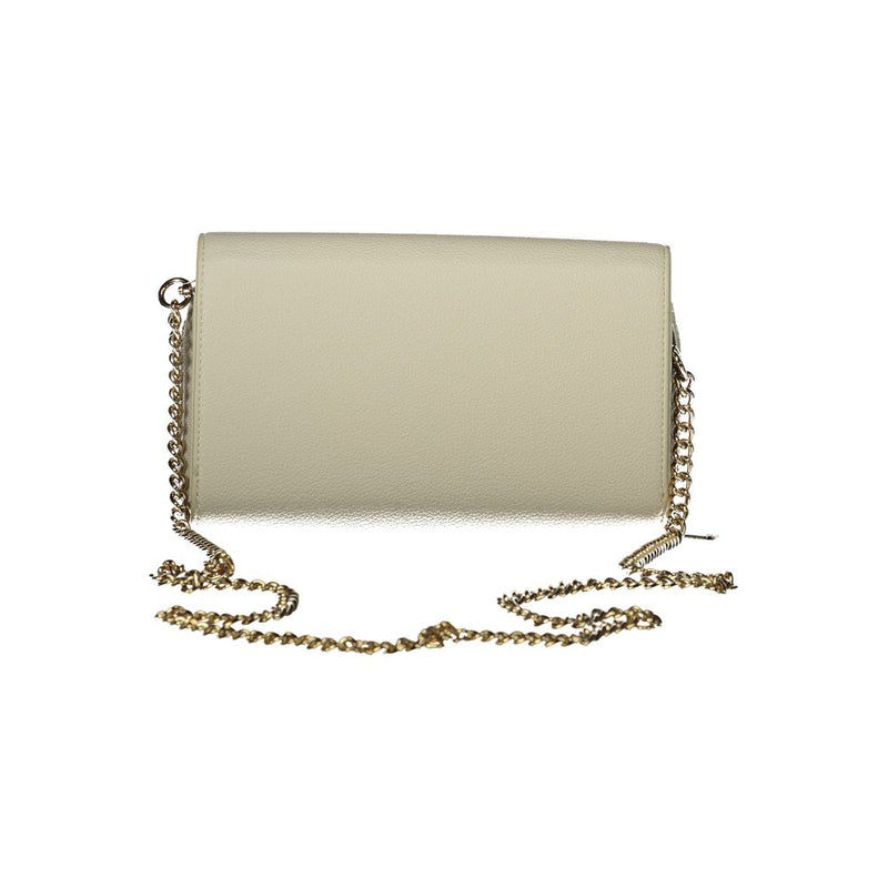 Mario Valentino Beige Polyethylene Wallet with Removable Chain Strap