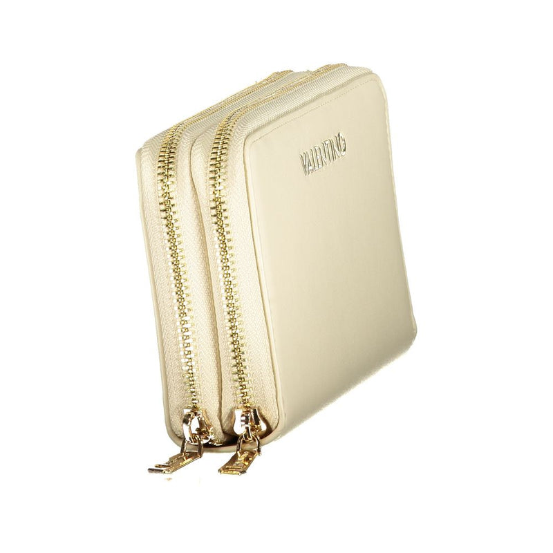 Mario Valentino Beige Polyethylene Double Wallet