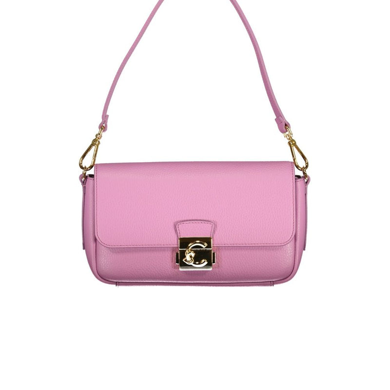 Coccinelle Purple Leather Handbag - C-ME Lock Bag