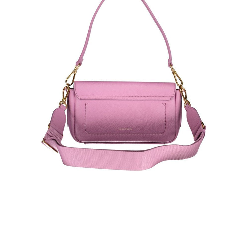 Coccinelle Purple Leather Handbag - C-ME Lock Bag