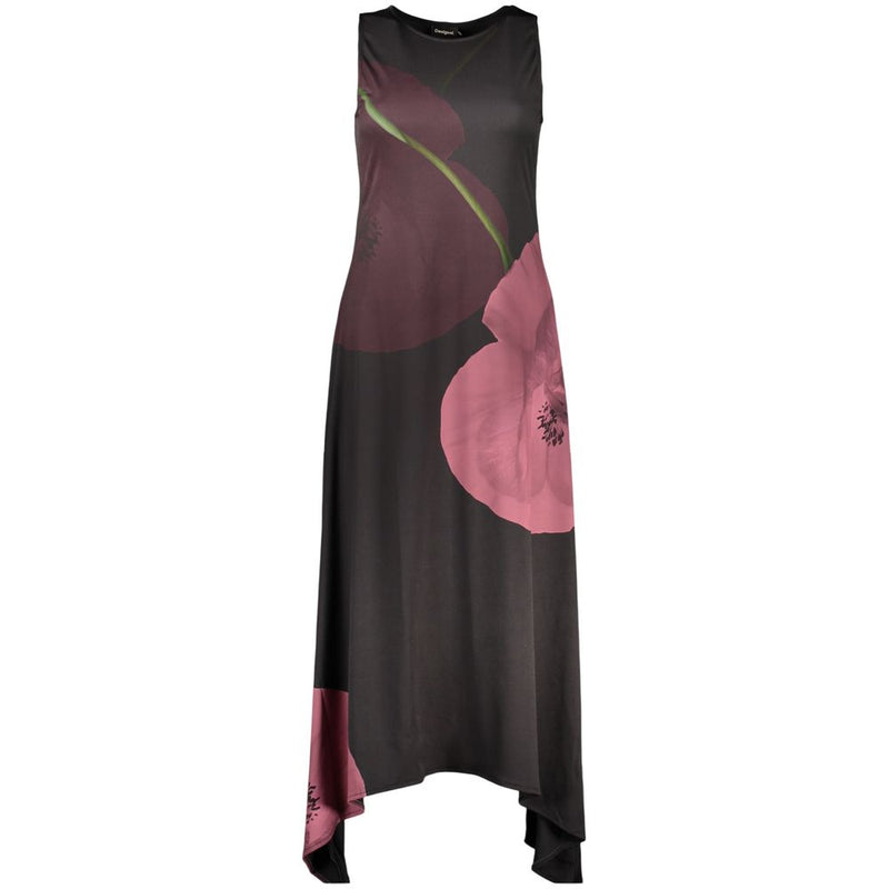 Desigual Virginia Black Casual Dress with Wide Straps
