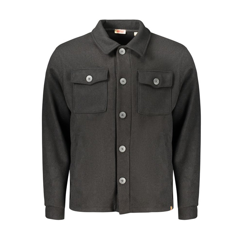Rifle Black Cotton Jacket for Men