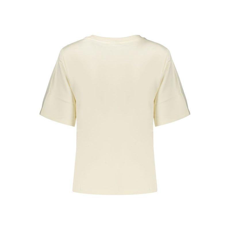 Desigual Oporto White Cotton Sweatshirt with Rhinestones