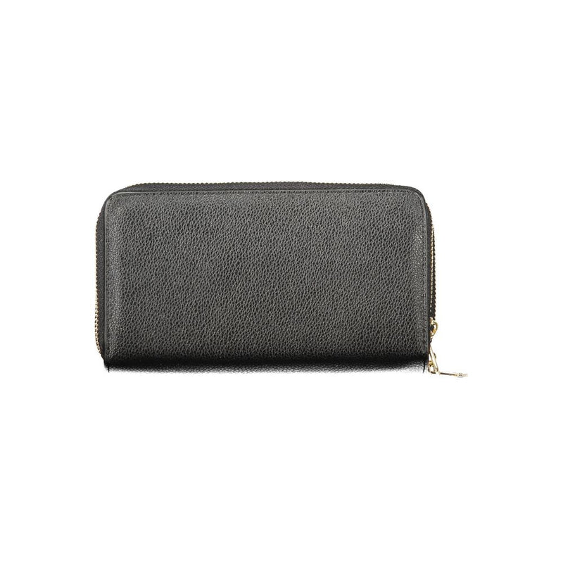 Mario Valentino Black Polyethylene Double Wallet