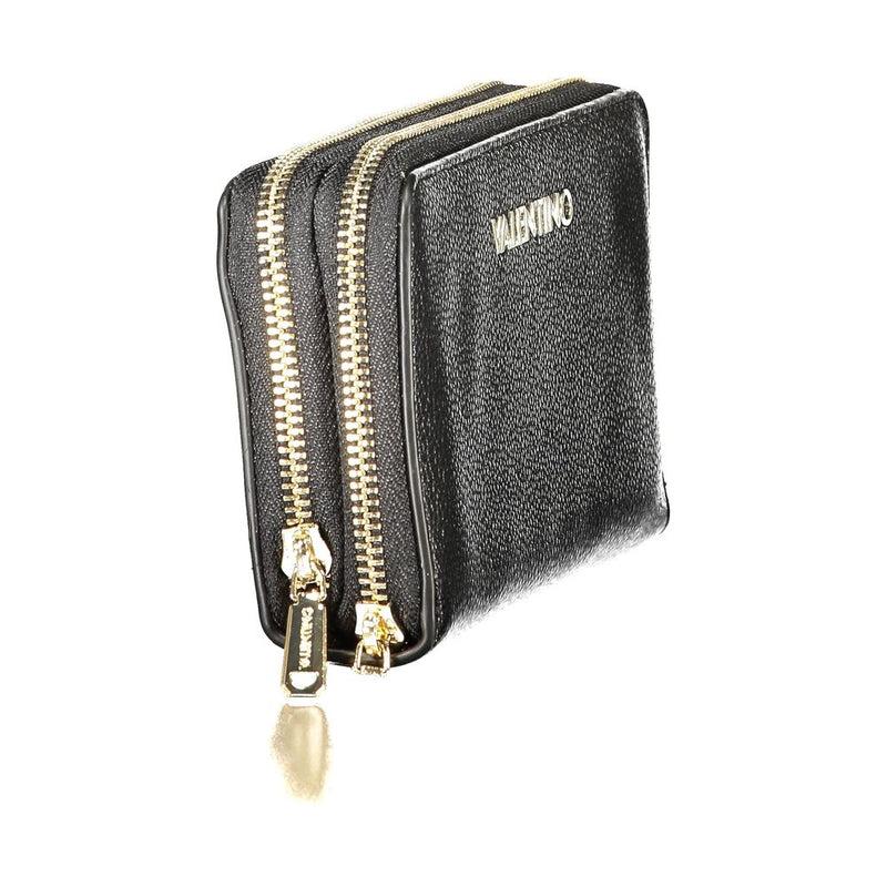 Mario Valentino Black Polyethylene Double Wallet