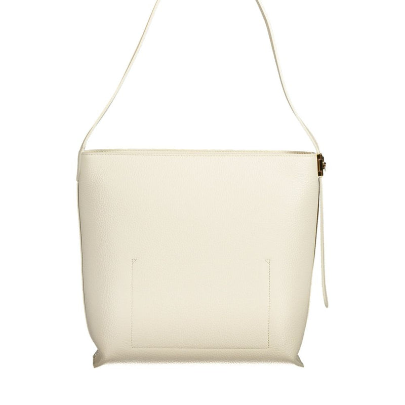 Coccinelle White Leather Handbag - C-ME LOCK BAG