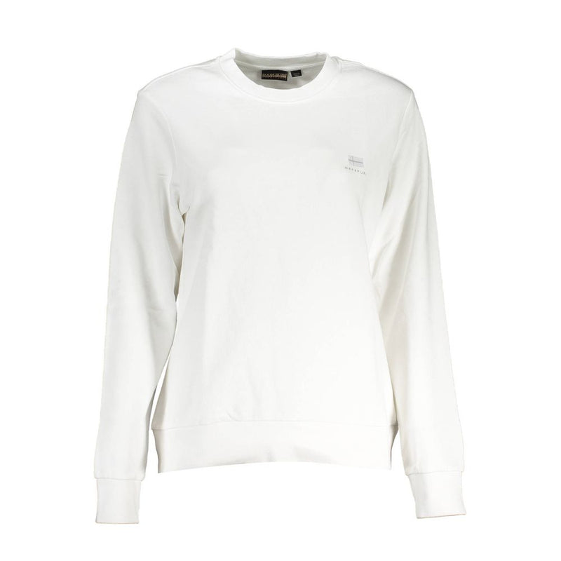 Napapijri White Cotton Sweatshirt for Women