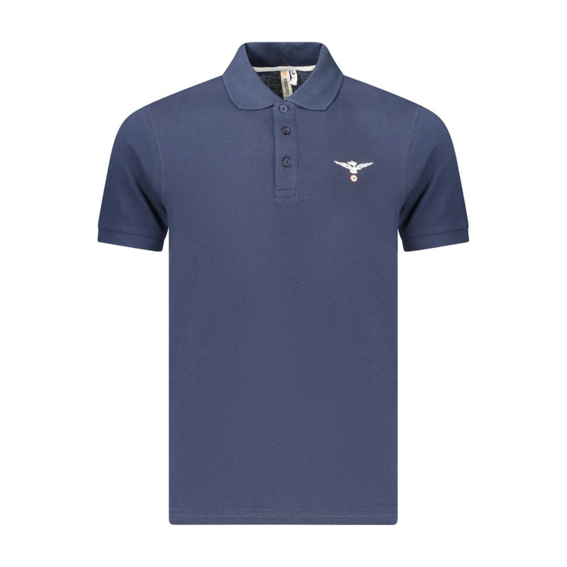 Accademia Militare Polo Shirt en Coton Bleu pour Hommes
