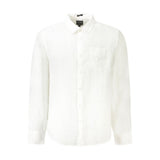 Guess Jeans White Linen Dress Shirt