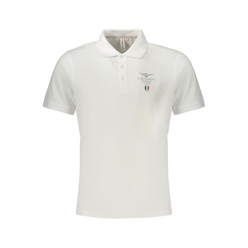 Accademia Militare Polo Shirt en Coton Blanc pour Homme