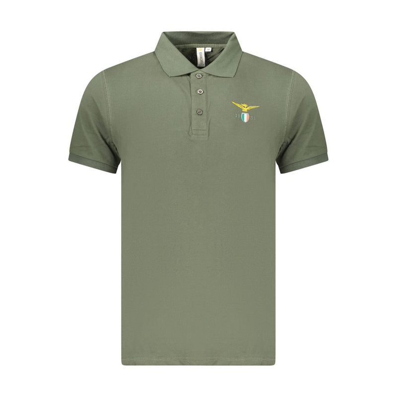 Polo Shirt en Coton Vert Accademia Militare