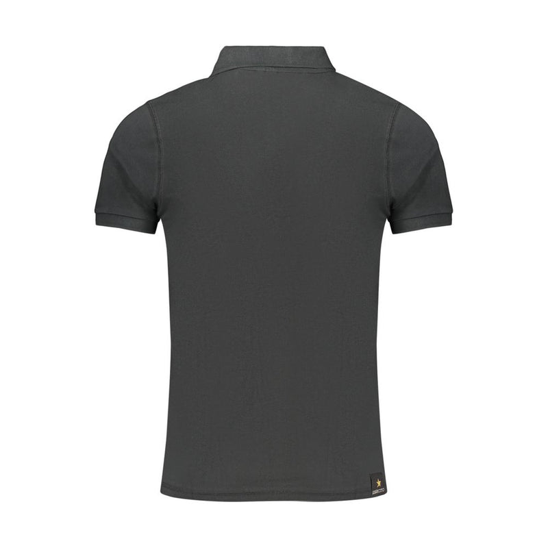 Accademia Militare Black Cotton Polo Shirt for Men