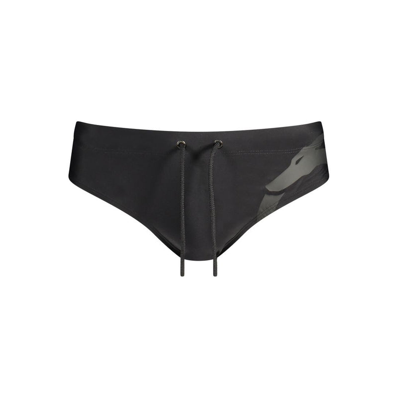 Trussardi Black Elastane Swim Briefs for Men