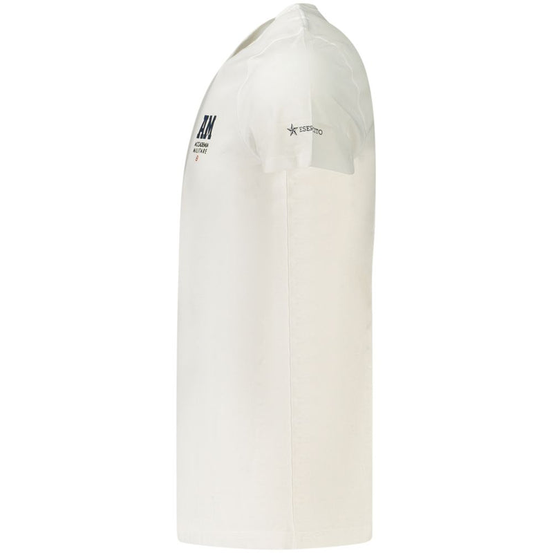 Accademia Militare T-Shirt en Coton Blanc pour Homme
