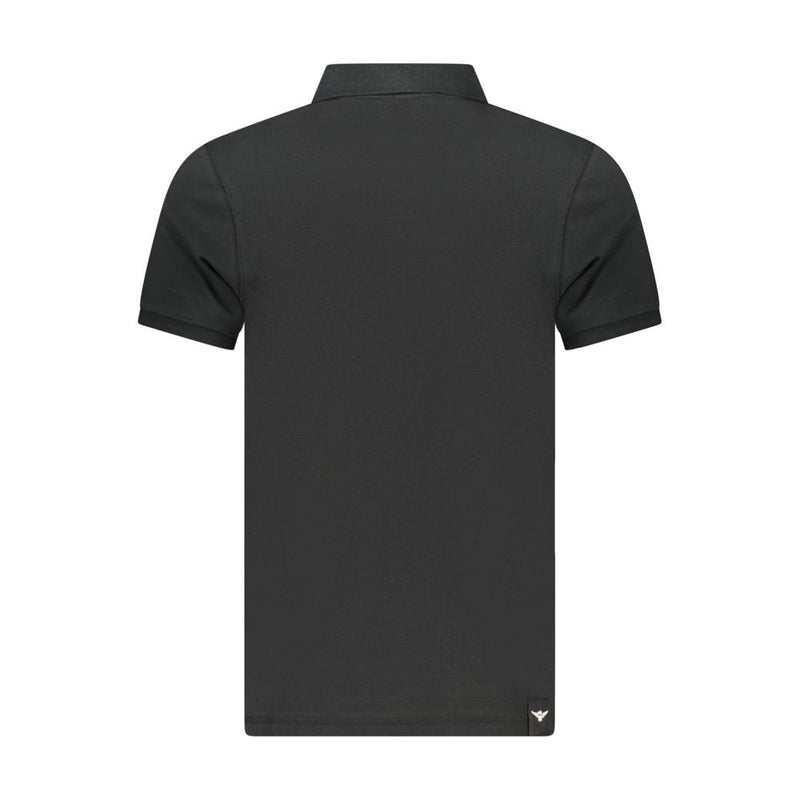 Accademia Militare Polo Shirt en Coton Noir pour Hommes