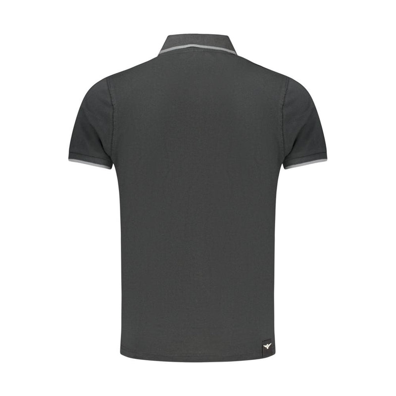 Accademia Militare Black Cotton Polo Shirt for Men