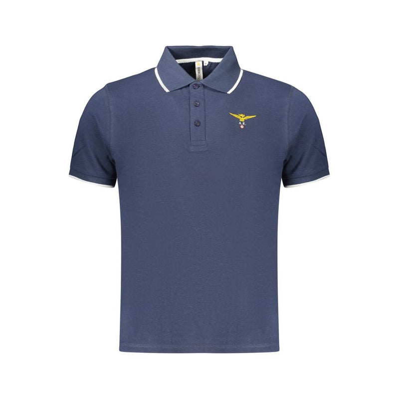 Accademia Militare Polo Shirt en Coton Bleu pour Hommes