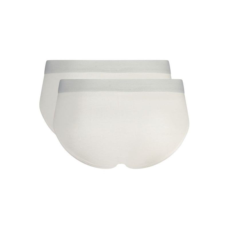 Trussardi White Cotton Briefs for Men - Comfortable Bi-Pack