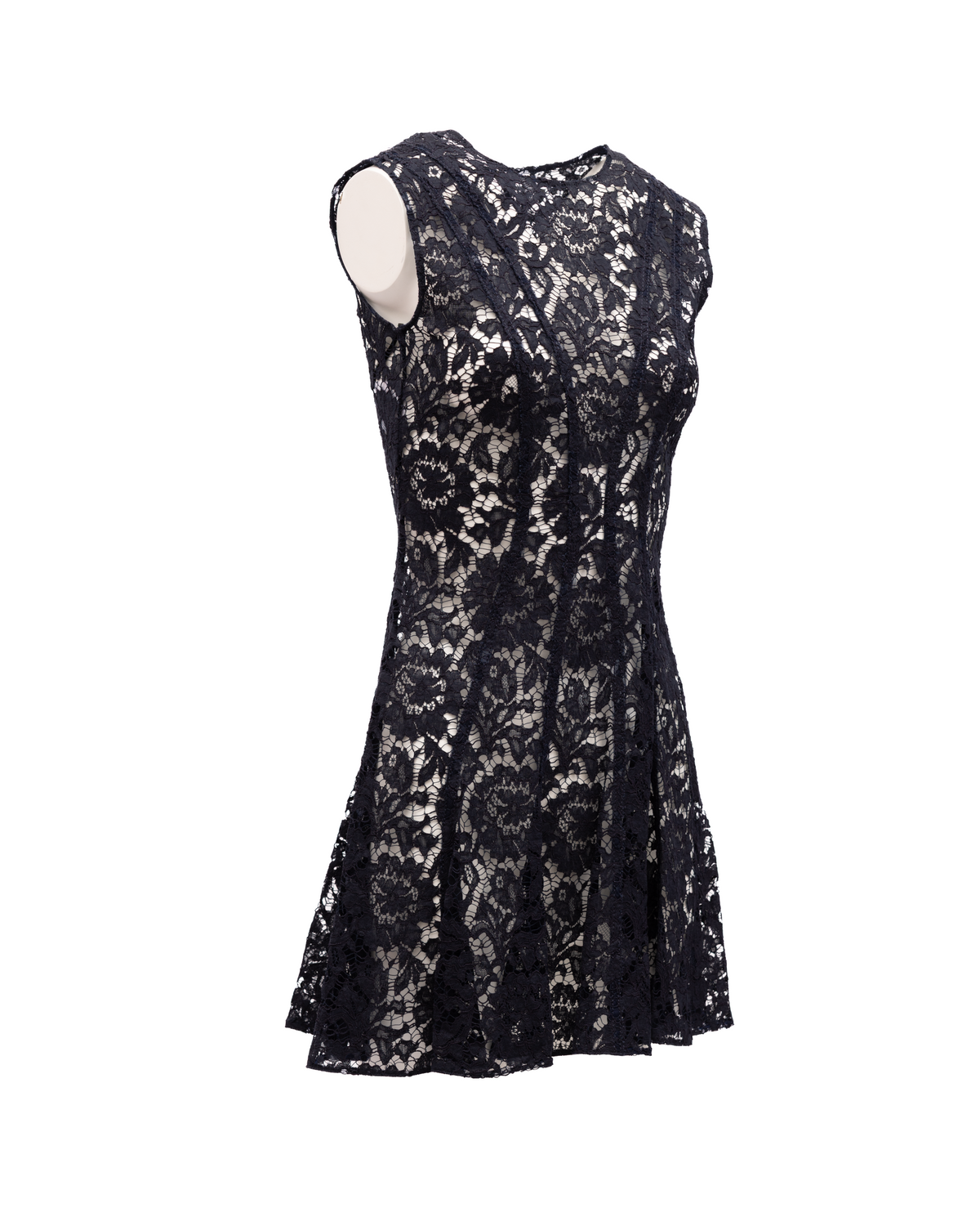 Valentino Garavani Floral Black Lace Mini Dress