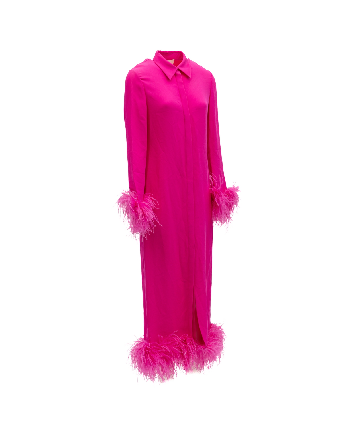 Valentino Garavani Pink Feather Hem Dress
