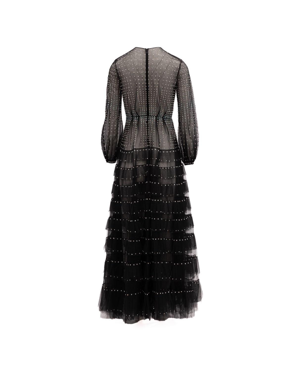 Valentino Garavani Long Sleeve Evening Tulle Dress