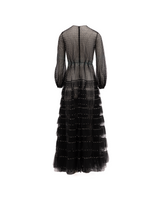 Valentino Garavani Long Sleeve Evening Tulle Dress