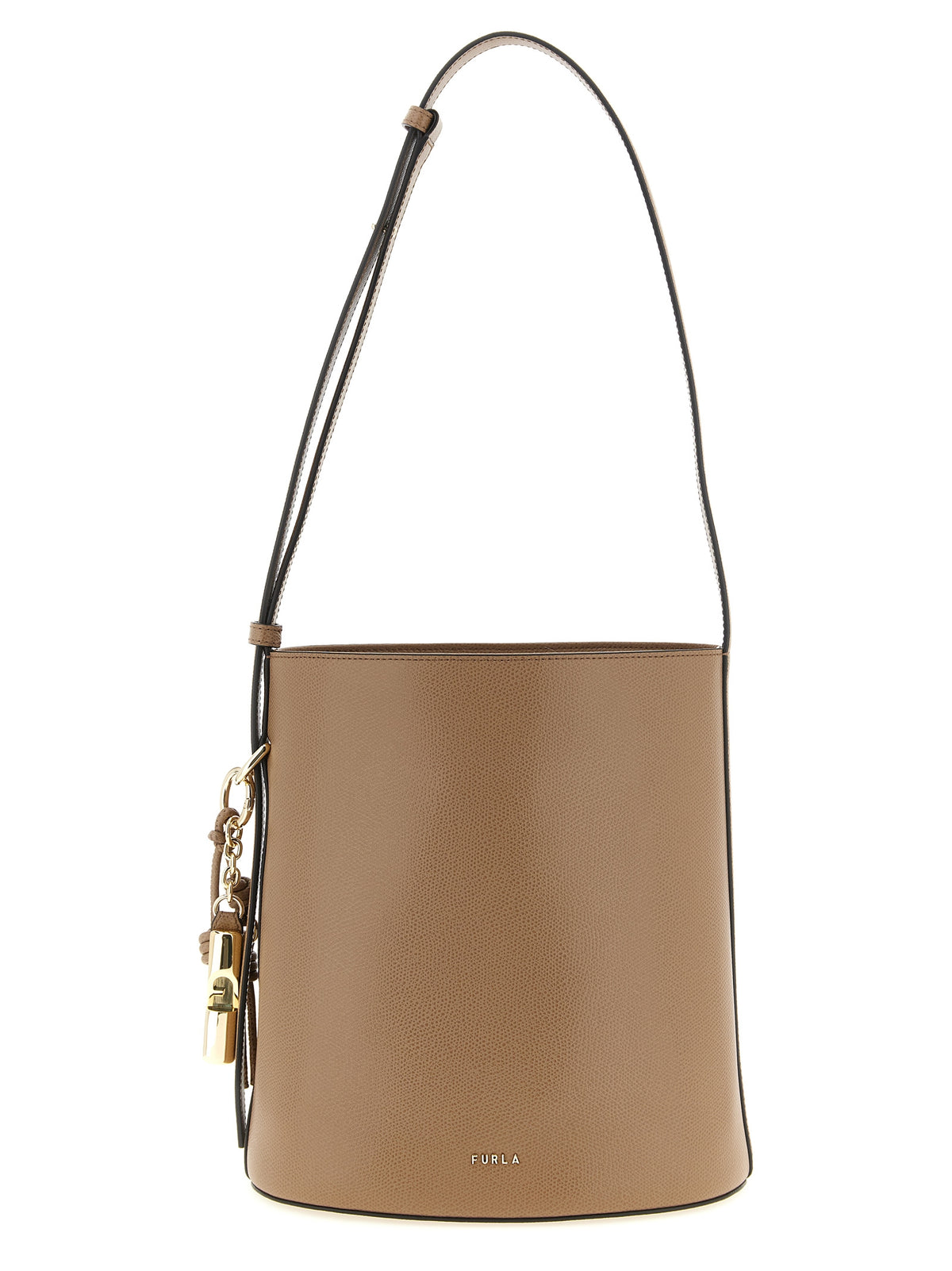 Furla Beige Calfskin Shoulder Bag