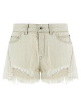Rick Owens White Cotton Bermuda Shorts