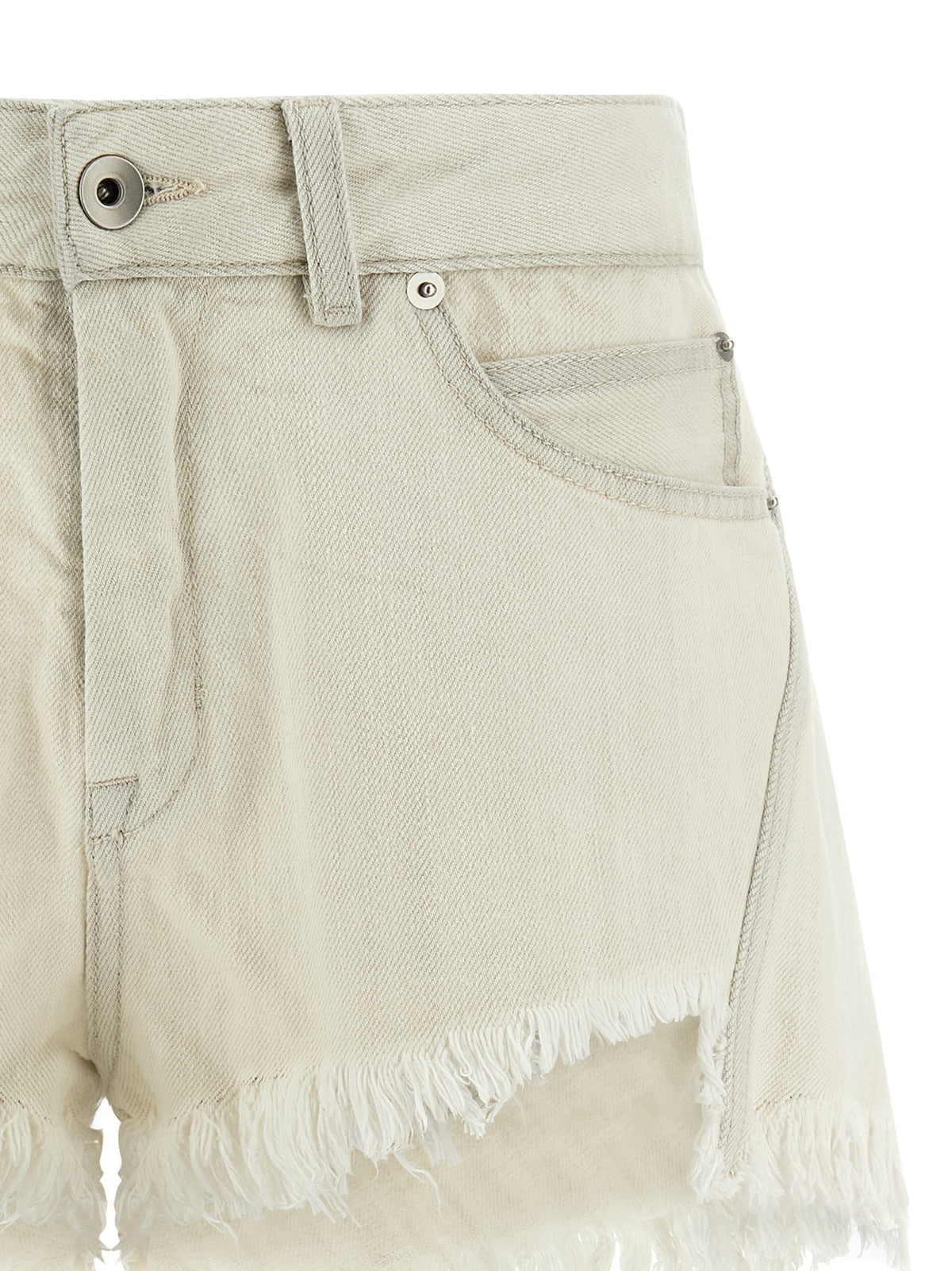 Rick Owens White Cotton Bermuda Shorts