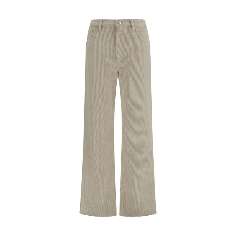 Marni Beige Cotton Flared Pants for Women