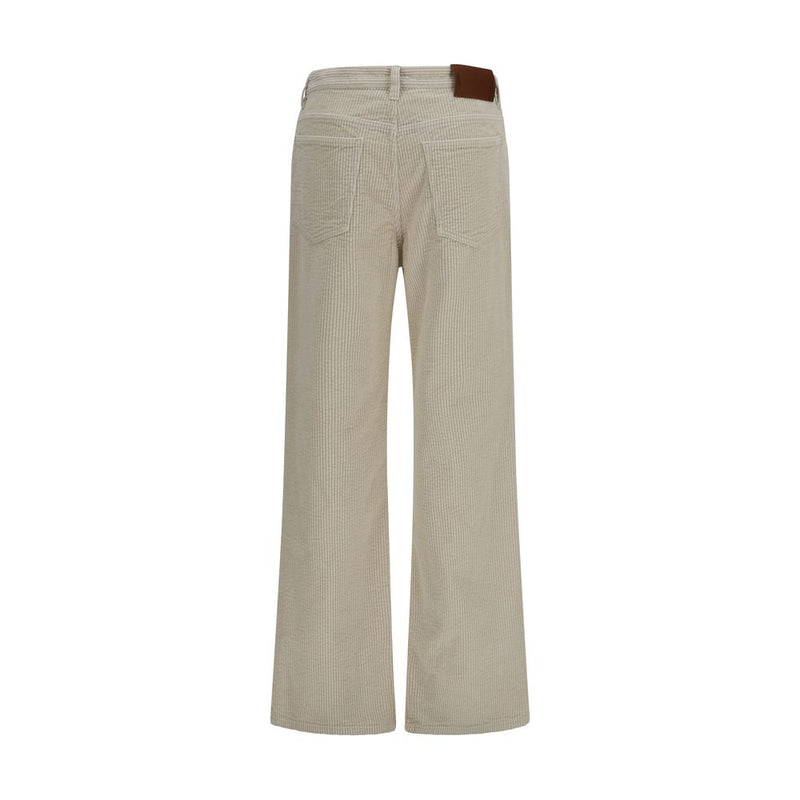 Marni Beige Cotton Flared Pants for Women