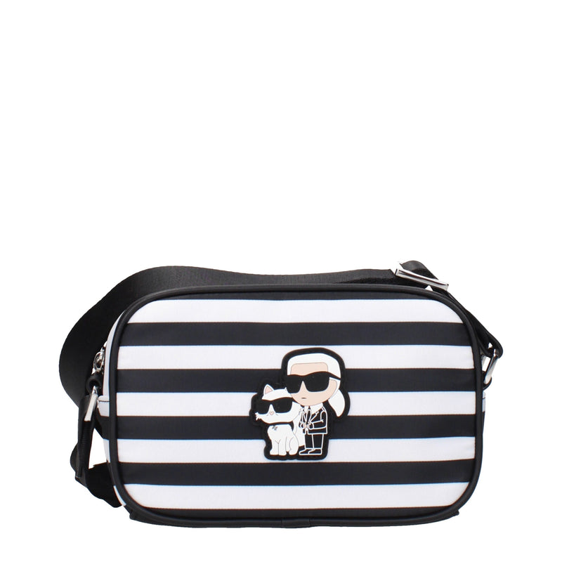 Karl Lagerfeld Black Fabric Crossbody Bag - Stylish & Versatile