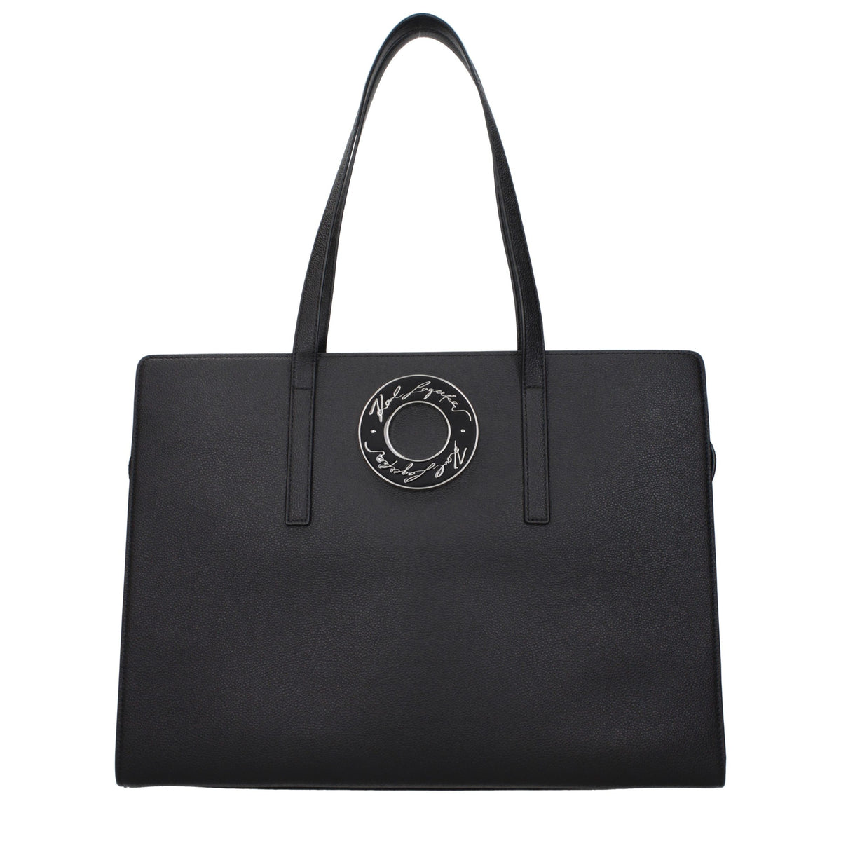 Karl Lagerfeld Black Leather Shoulder Bag