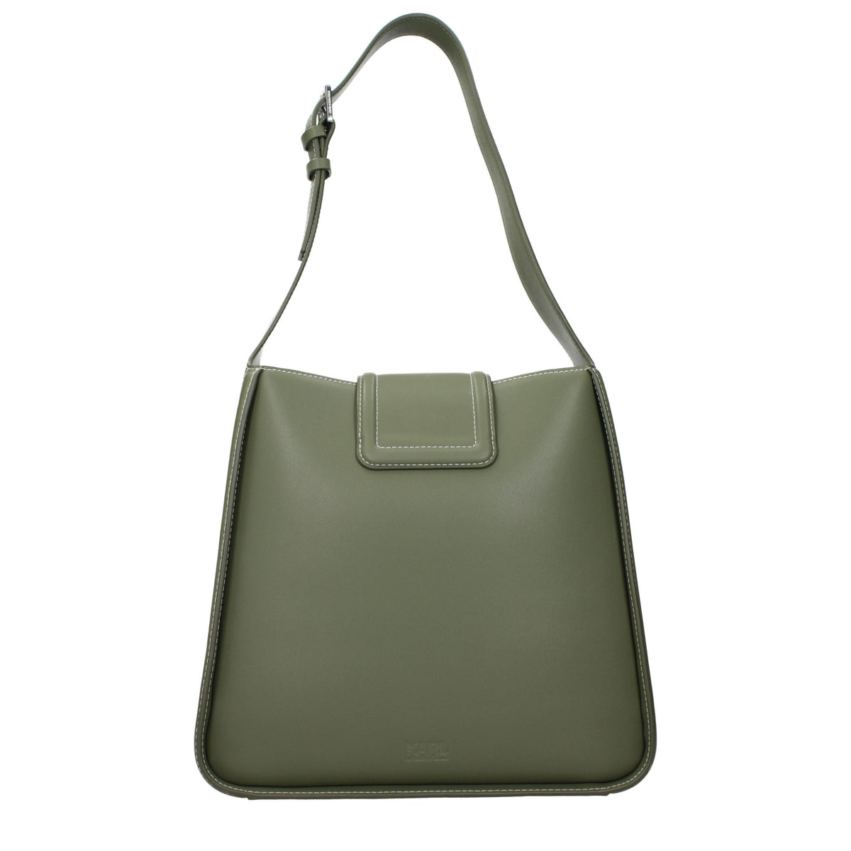 Karl Lagerfeld Green Leather Shoulder Bag