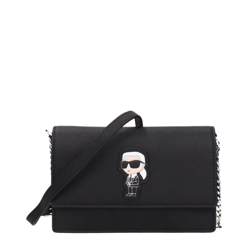 Sac à bandoulière en polyéthylène noir Karl Lagerfeld