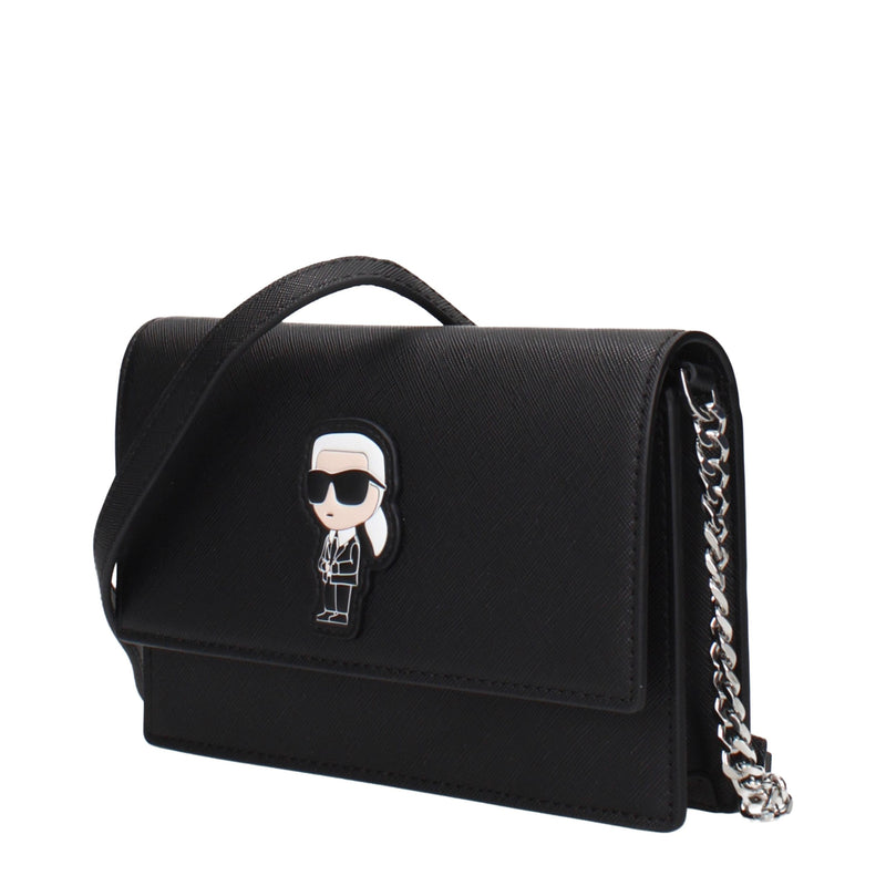 Sac à bandoulière en polyéthylène noir Karl Lagerfeld