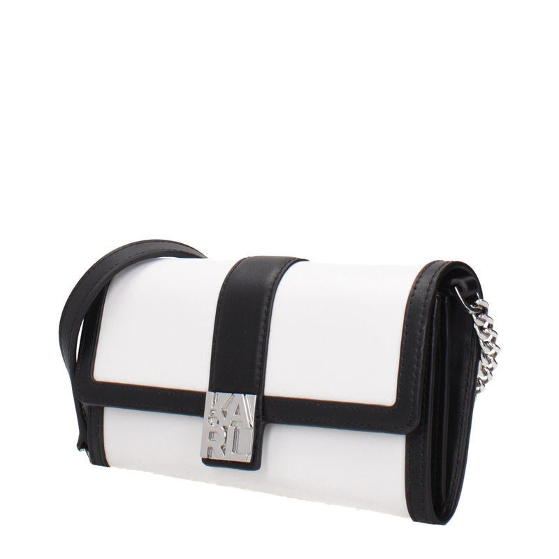 Karl Lagerfeld White Leather Clutch Bag
