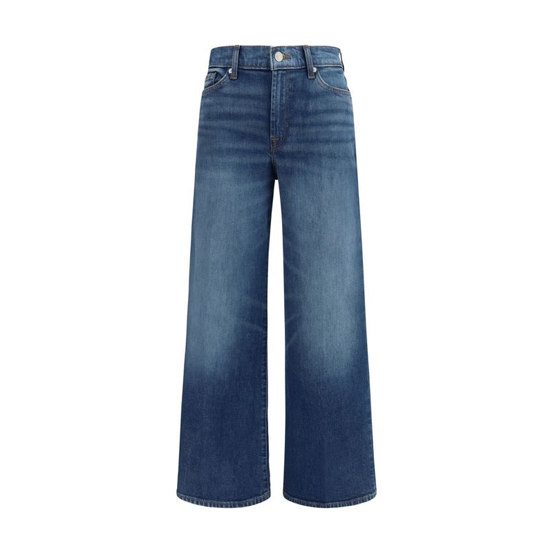 7FOR Lotta Blue Cotton Wide-Leg Jeans for Women