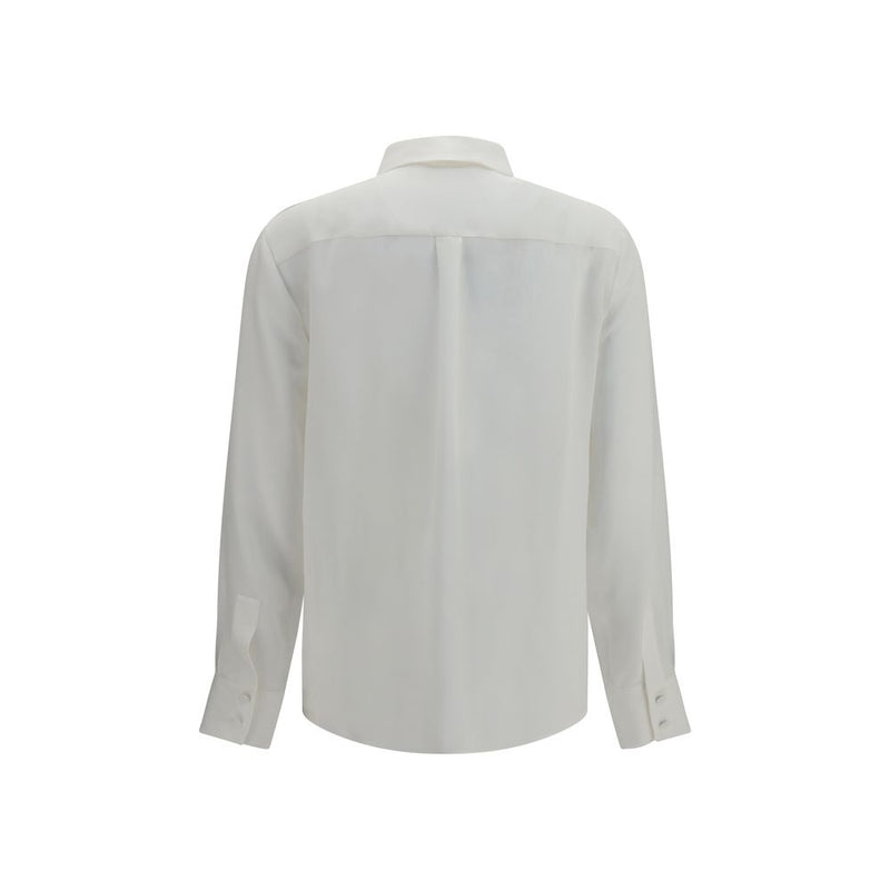Lardini White Silk Dress Shirt for Women
