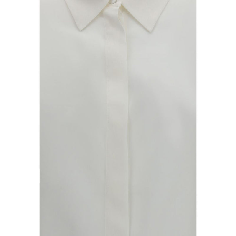 Lardini White Silk Dress Shirt for Women