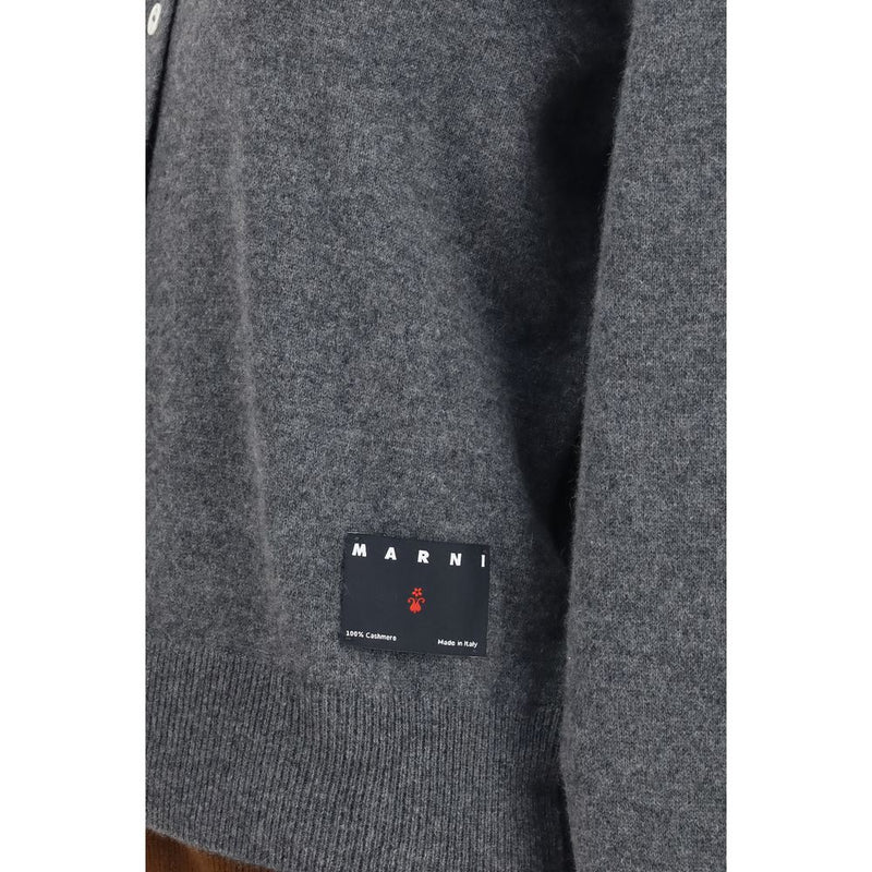 Marni Gray Cashmere Cardigan - Luxurious Layered Design